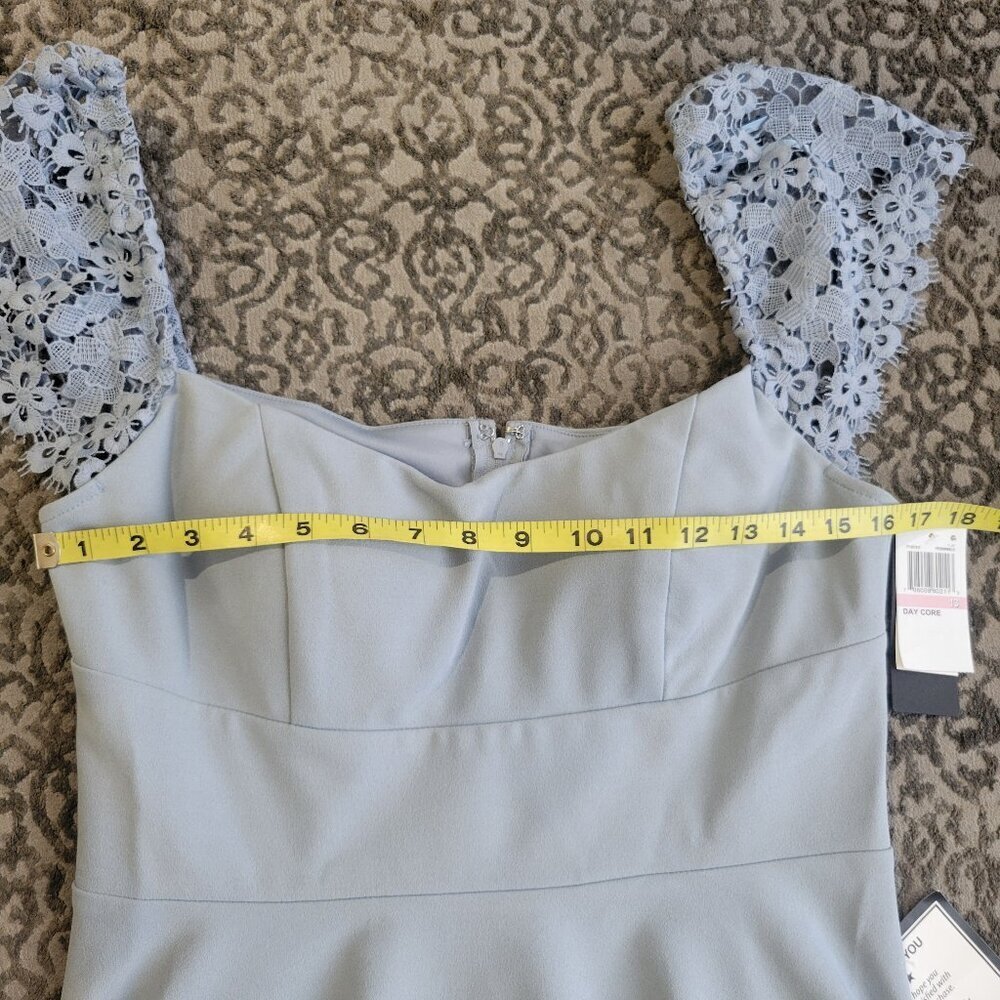 NWT City Studios Juniors' Lace-Sleeve Mini Dress Size 13 - Picture 7 of 15